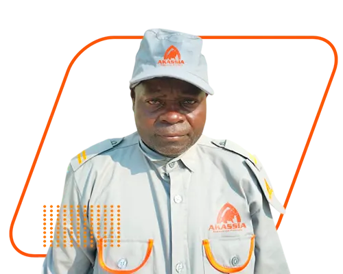 Vigilante da Akassia Segurança Privada em Angola no posto da Kuehne & Nagel (Logística)