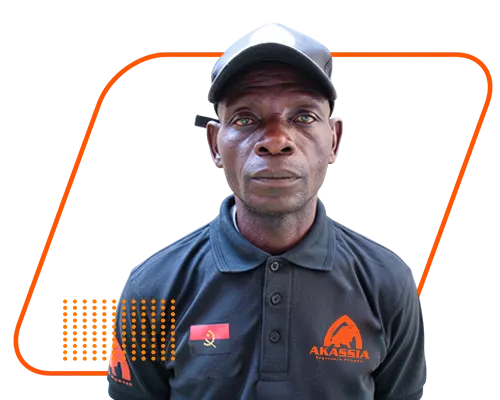 Vigilante da Akassia Segurança Privada em Angola no posto Clinica Unjani