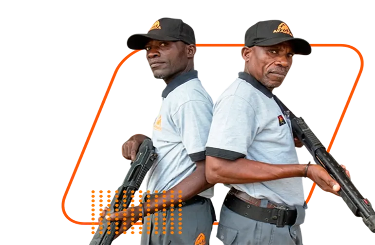 Vigilantes da akassia-segurança-privada em Angola armados