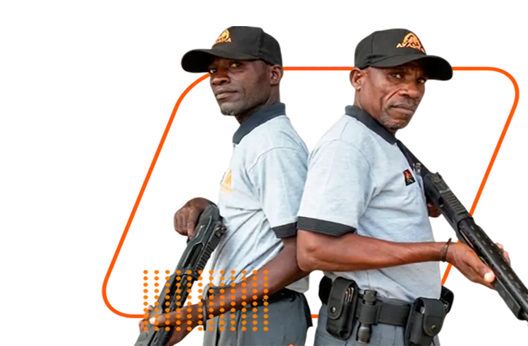 Vigilantes da akassia-segurança-privada em Angola armados
